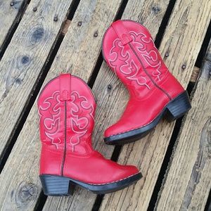 Girls Red Smokey Mountain Cowboy Boots